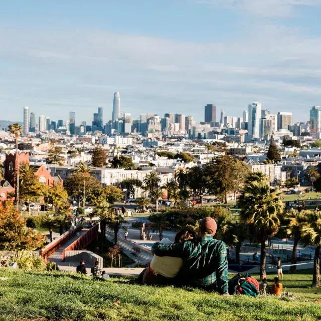 Dolores Park em uma tarde ensolarada